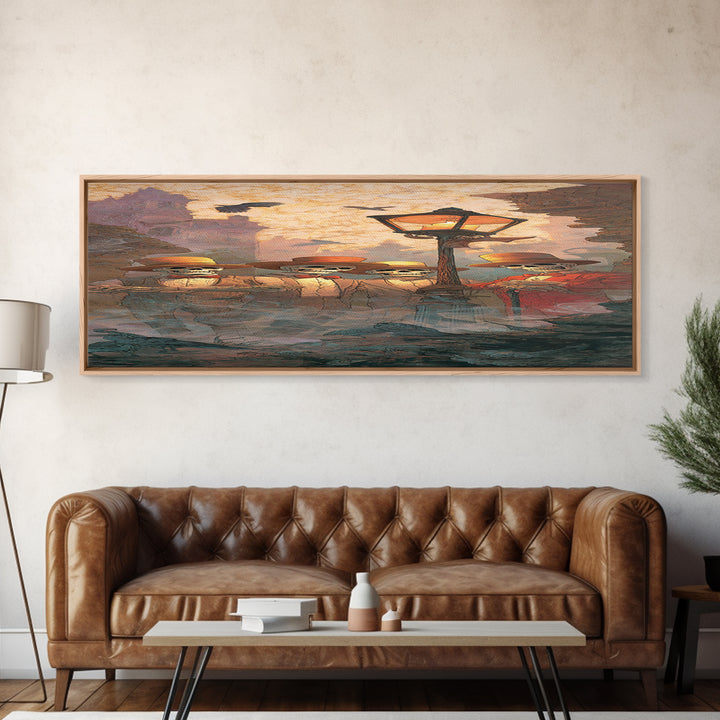The Skeleton Barbershop Quartet, Surreal Apocalyptic Art, Tall Narrow Wall Art, Dark Fantasy Wall Art, Framed Canvas Print