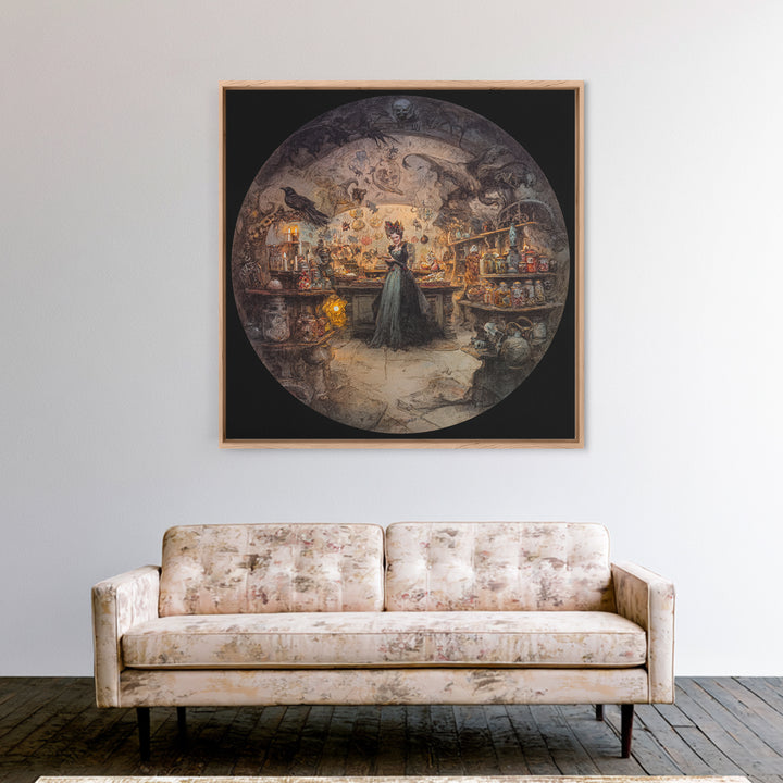 The Goblin Candy Shop, Decadent Gothic Art, Square Wall Art, Dark Fantasy Wall Art, Canvas Print, Halloween Wall Art