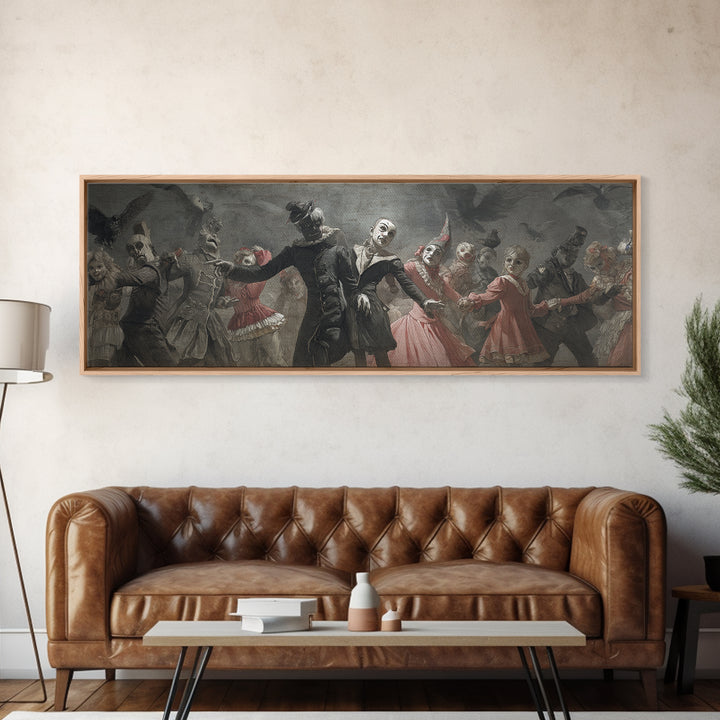 The Haunted Toy Parade, Dark Symbolist Art, Extra Wide Wall Art, Dark Fantasy Wall Art, Framed Canvas Print, Halloween Wall Art