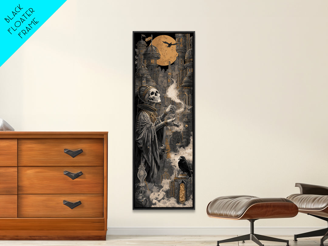 The Candy Corn Kingdom, Biomechanical Horror Art, Tall Narrow Wall Art, Dark Fantasy Wall Art, Canvas Print, Halloween Wall Art