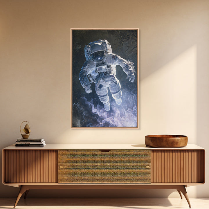 The Astronaut Ghost, Expressionist Gothic Art, Vertical Wall Art, Dark Fantasy Wall Art, Canvas Print, Halloween Wall Art, Halloween Decor