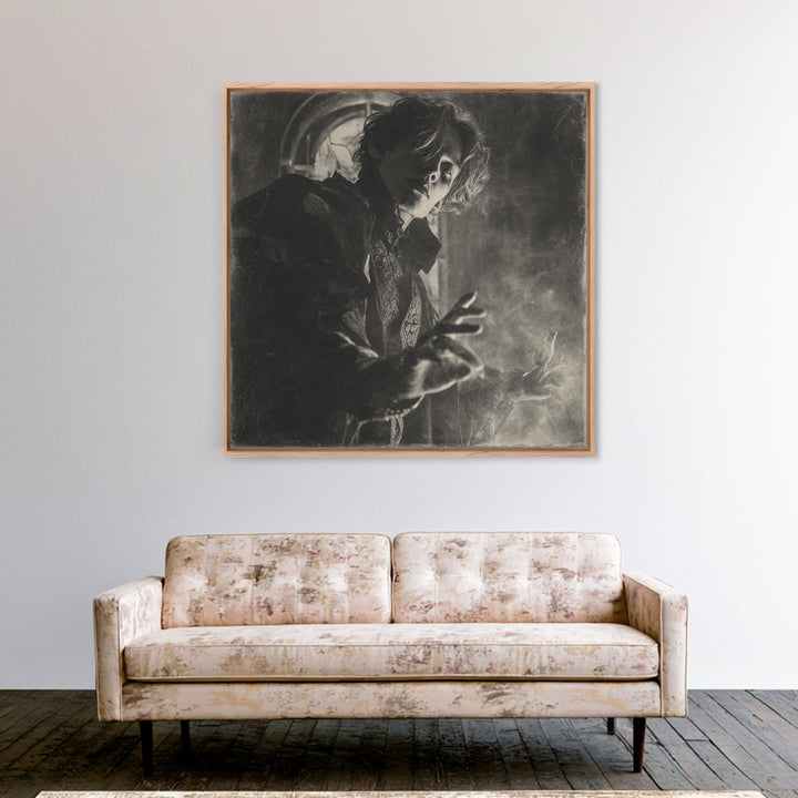 The Cathedral Of Bones, Dark Symbolist Art, Square Wall Art, Dark Fantasy Wall Art, Canvas Print, Halloween Wall Art