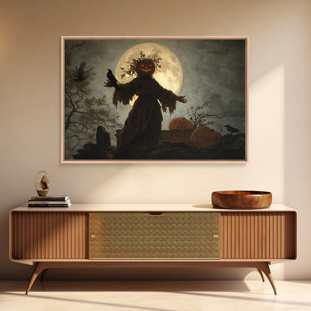 The Personification Of October, Romantic Gothic Landscape, Landscape Wall Art, Macabre Wall Art, Canvas Print, Halloween Wall Art