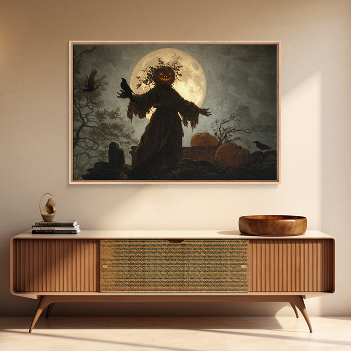 The Personification Of October, Romantic Gothic Landscape, Landscape Wall Art, Macabre Wall Art, Canvas Print, Halloween Wall Art