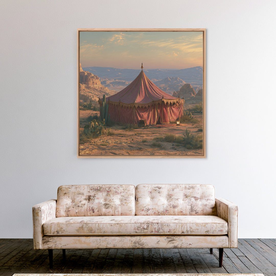 Moroccan Desert Tent Canvas Print, Desert Art, Bedroom Wall Art, Southwestern Decor, Fine Art, Desert, Fine Art Print, DES-1x1-35