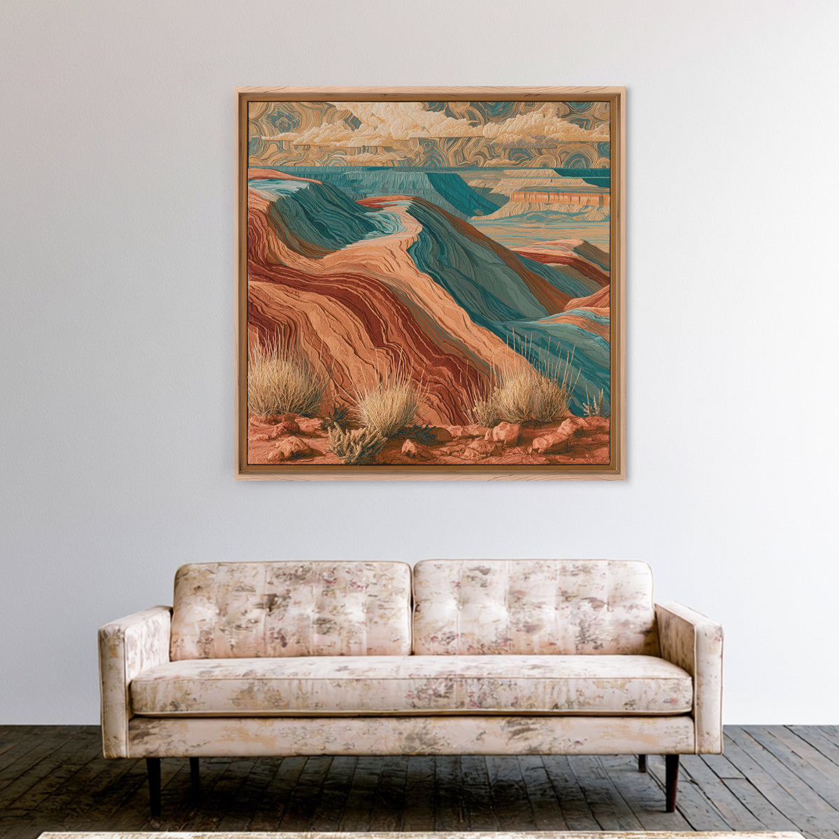 Wind Carved Dune Patterns from Above Canvas Print, Desert Art, Digital Download Art, Southwestern Decor, Fine Art, Desert, DES-1x1-92