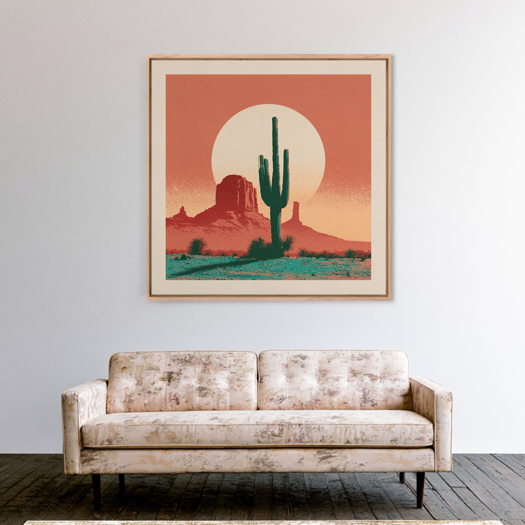 Minimal Beige Sun Canvas Print, Desert Art, Luxury Decor, Southwestern Decor, Fine Art, Desert, Wall Art Prints, DES-1x1-94