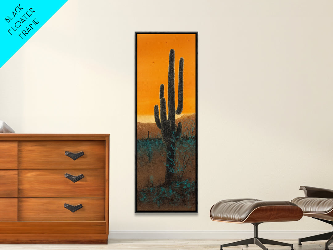 Sandstone Canyon with Dramatic Light Beam Framed Canvas Print, Desert Art, Modern Wall Art, Southwestern Decor, Desert, DES-1x3-52