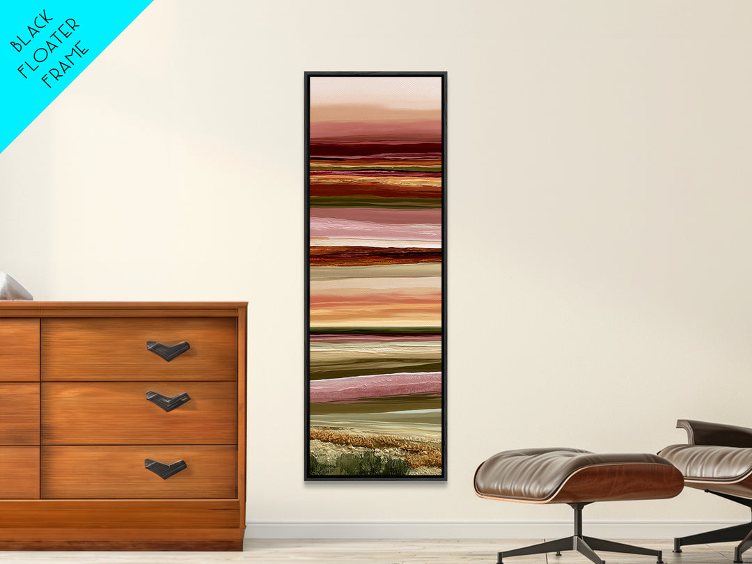 Abstract Heatwave Horizon Canvas Print, Desert Art, Western Decor, Southwestern Decor, Oil Painting, Desert, Modern Decor, DES-1x3-73