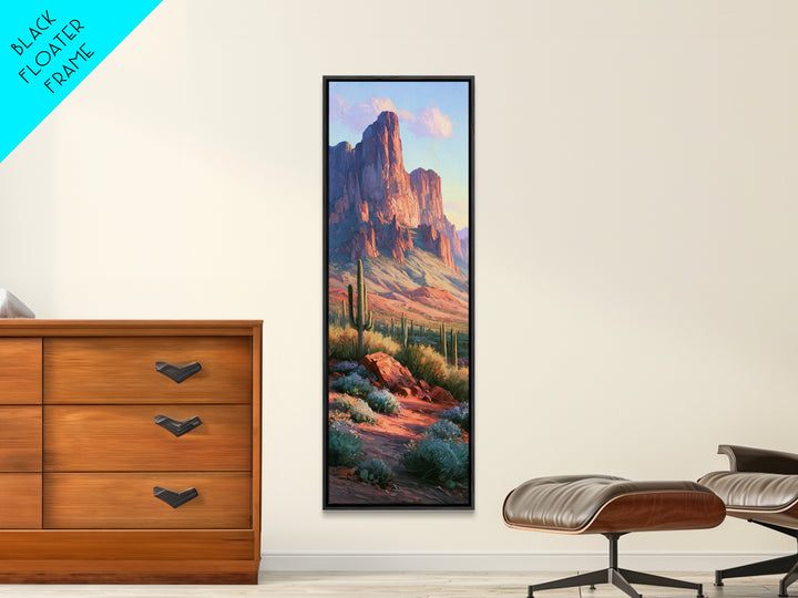 Wind Carved Dune Patterns from Above Framed Canvas Print, Desert Art, Original Painting, Southwestern Decor, Fine Art, Desert, DES-1x3-8