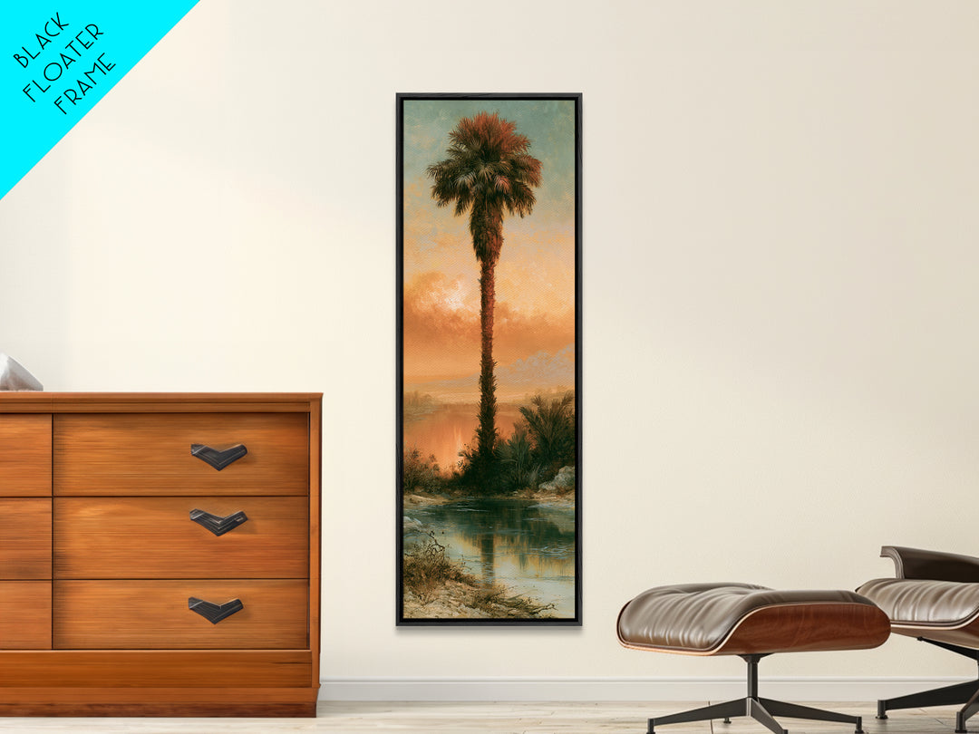Palm Oasis Reflected Canvas Print, Desert Art, Printable Wall Art, Southwestern Decor, Fine Art, Desert, Modern Wall Art, DES-1x3-99