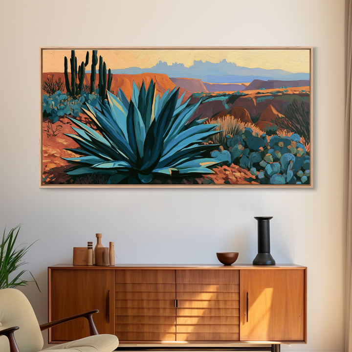 Agave Plant Closeup Canvas Print, Desert Art, Large Wall Art, Southwestern Decor, Fine Art, Desert, Western Wall Art, DES-2x1-68