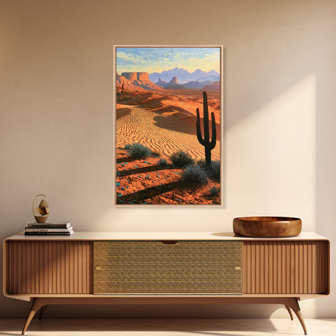Wind Carved Dune Patterns from Above Framed Canvas Print, Desert Art, Abstract Wall Art, Southwestern Decor, Fine Art, Desert, DES-2x3-100