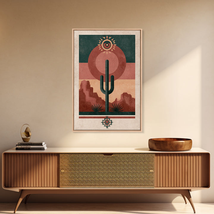 Ancient Desert Petroglyph Design Canvas Print, Desert Art, Boho Wall Art, Southwestern Decor, Fine Art, Desert, Living Room Art, DES-2x3-29