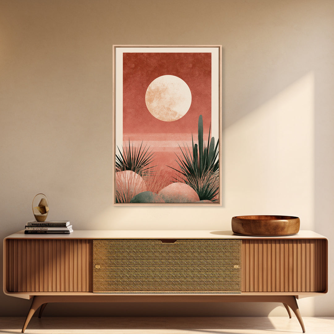 Minimal Beige Sun Canvas Print, Desert Art, Large Wall Art, Southwestern Decor, Desert, Western Wall Art, Mountain Wall Art, DES-2x3-54