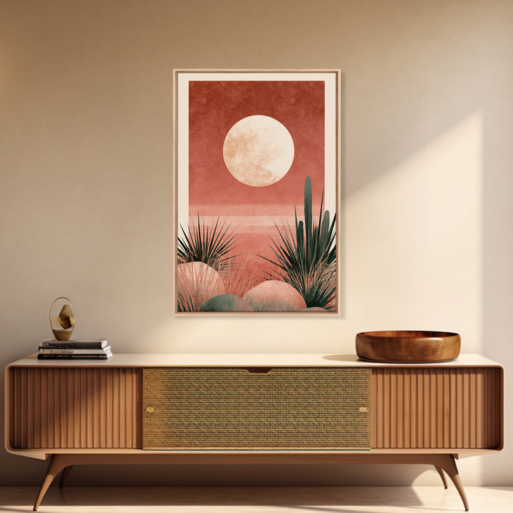 Minimal Beige Sun Canvas Print, Desert Art, Large Wall Art, Southwestern Decor, Desert, Western Wall Art, Mountain Wall Art, DES-2x3-54