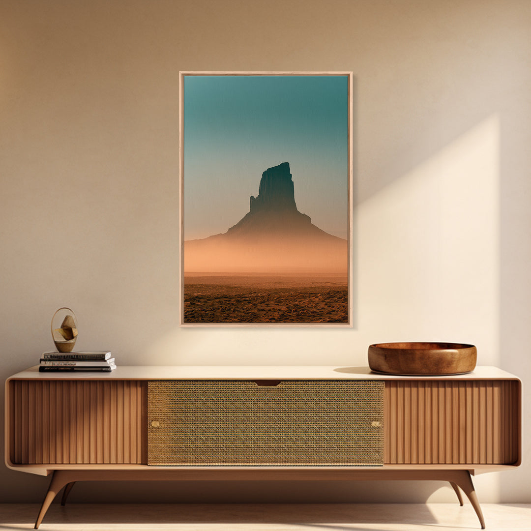 Monument Valley Silhouette Canvas Print, Desert Art, Landscape Art, Southwestern Decor, Oil Painting, Desert, Art Print, DES-2x3-65