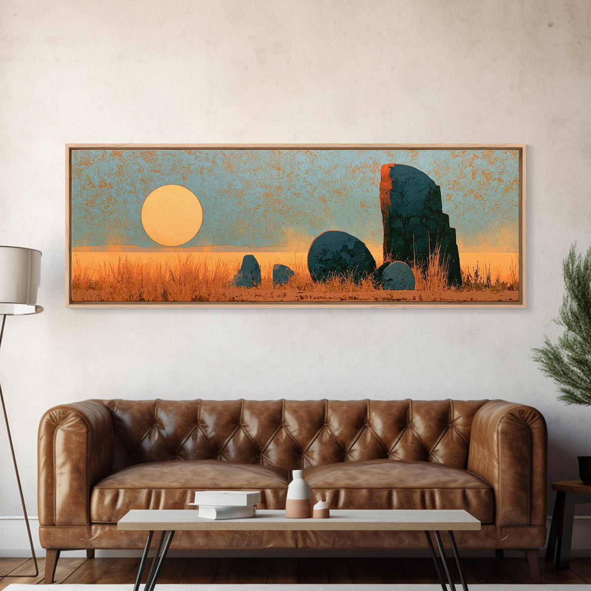 Minimal Beige Sun Canvas Print, Desert Art, Luxury Decor, Southwestern Decor, Fine Art, Desert, Wall Art Prints, DES-3x1-14