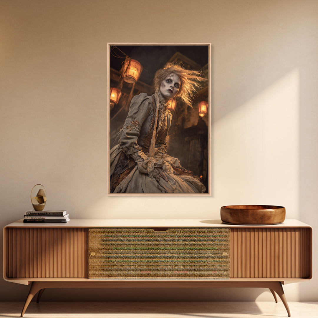 The Banshee Singer, Vertical Wall Art, Spooky Home Decor, Canvas Print, Halloween Wall Decor, Gothic Home Decor, Halloween Wall Art