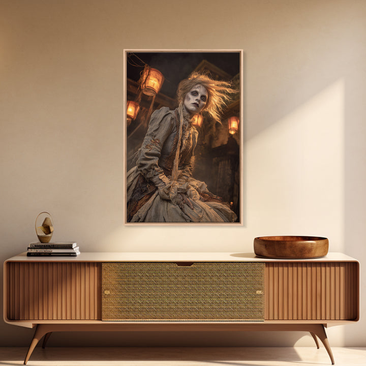 The Banshee Singer, Vertical Wall Art, Spooky Home Decor, Canvas Print, Halloween Wall Decor, Gothic Home Decor, Halloween Wall Art
