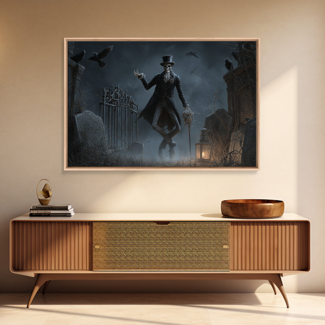The Ghostly Groom, Landscape Wall Art, Spooky Home Decor, Canvas Print, Halloween Wall Decor, Gothic Home Decor, Halloween Wall Art
