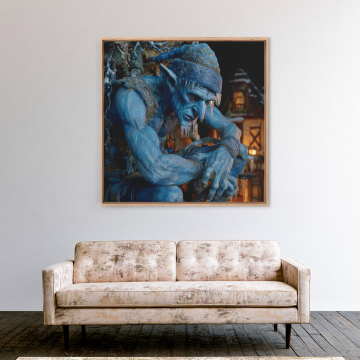 The Frost Goblin, Square Wall Art, Dark Halloween Decor, Canvas Print, Halloween Wall Decor, Gothic Home Decor, Statement Wall Art