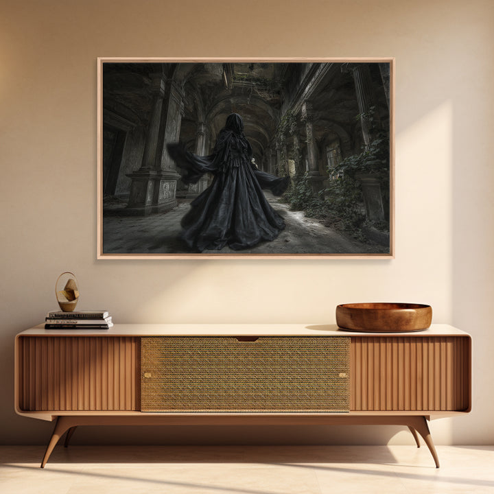 The Derelict Asylum, Landscape Wall Art, Dark Halloween Decor, Canvas Print, Halloween Wall Decor, Gothic Home Decor, Horror Wall Art