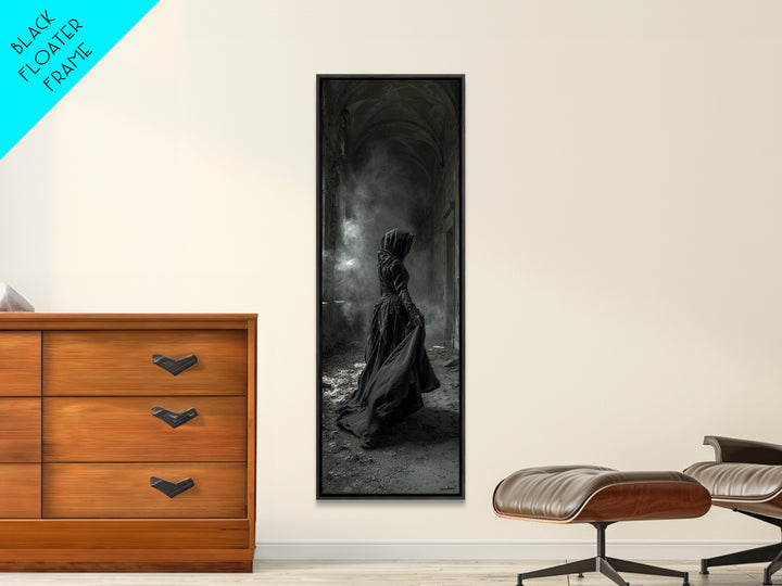 The Derelict Asylum, Tall Narrow Wall Art, Dark Halloween Decor, Canvas Print, Halloween Wall Decor, Gothic Home Decor, Macabre Wall Art