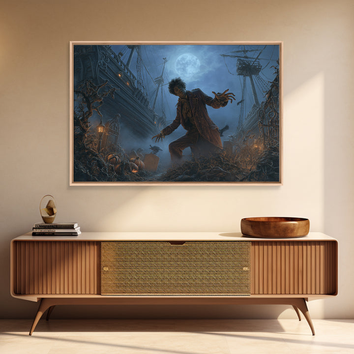 The Shipwreck Cove, Landscape Wall Art, Spooky Home Decor, Canvas Print, Halloween Wall Decor, Gothic Home Decor, Halloween Wall Art