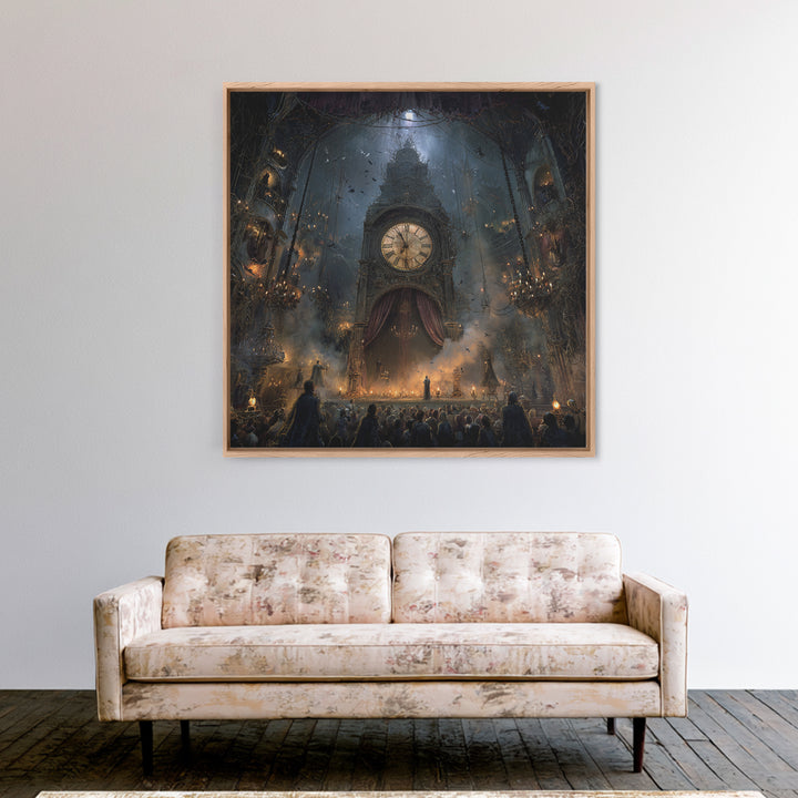 The Thirteenth Bell, Square Wall Art, Spooky Home Decor, Canvas Print, Halloween Wall Decor, Gothic Home Decor, Dark Fantasy Art