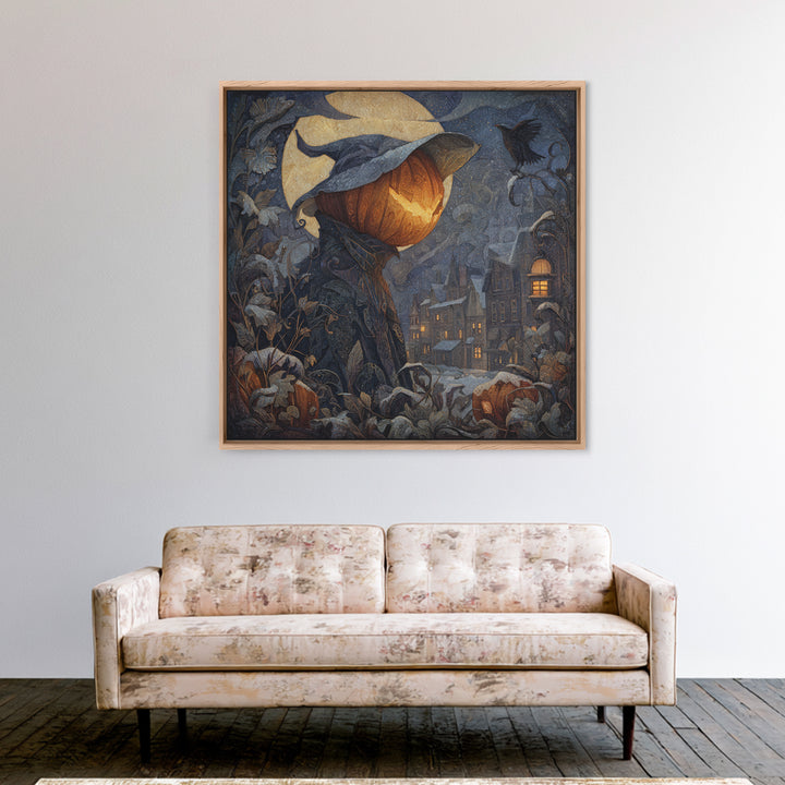 The First Frost Awakening, Square Wall Art, Dark Halloween Decor, Canvas Print, Halloween Wall Decor, Gothic Home Decor, Macabre Wall Art