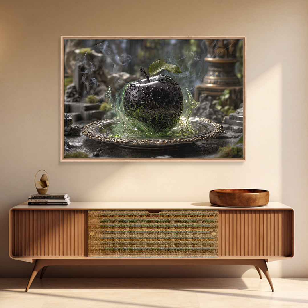 The Poisoned Apple, Landscape Wall Art, Dark Halloween Decor, Canvas Print, Halloween Wall Decor, Gothic Home Decor, Statement Wall Art