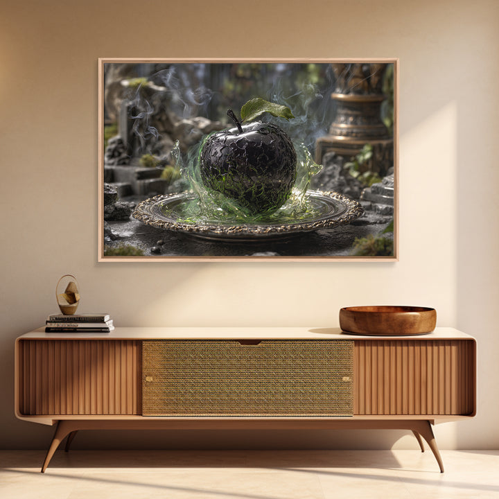 The Poisoned Apple, Landscape Wall Art, Dark Halloween Decor, Canvas Print, Halloween Wall Decor, Gothic Home Decor, Statement Wall Art