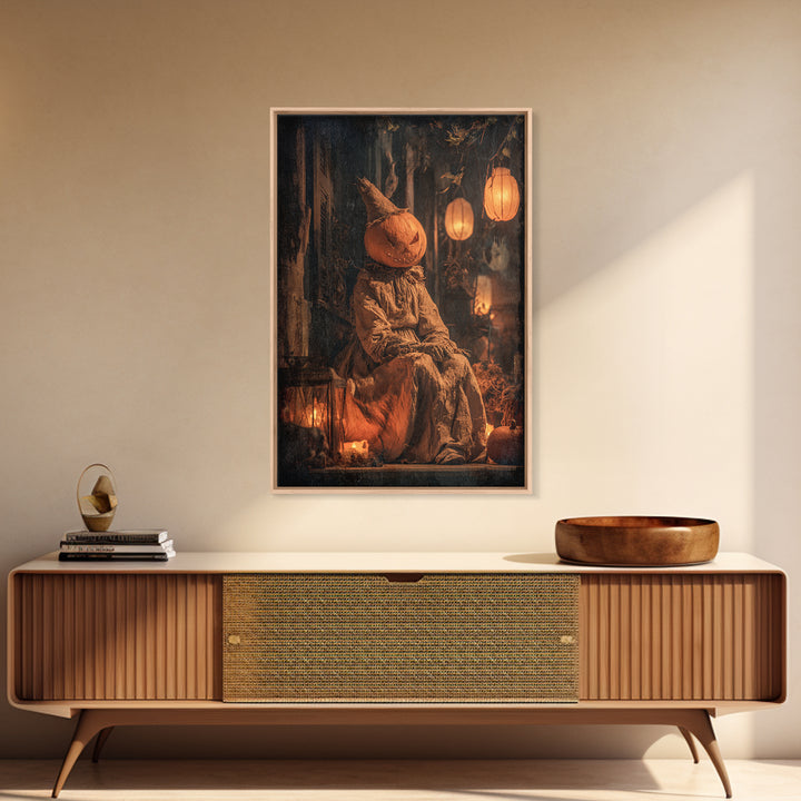 Occult Harvest Festival, Vertical Wall Art, Spooky Home Decor, Canvas Print, Halloween Wall Decor, Gothic Home Decor, Dark Fantasy Art