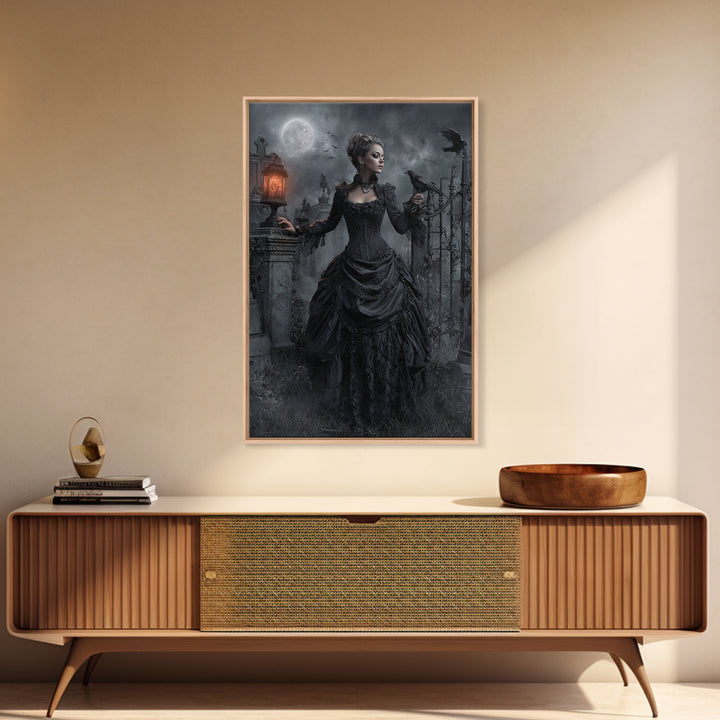 Gothic Romance, Vertical Wall Art, Dark Fantasy Wall Art, Canvas Print, Halloween Wall Decor, Gothic Home Decor, Halloween Decor