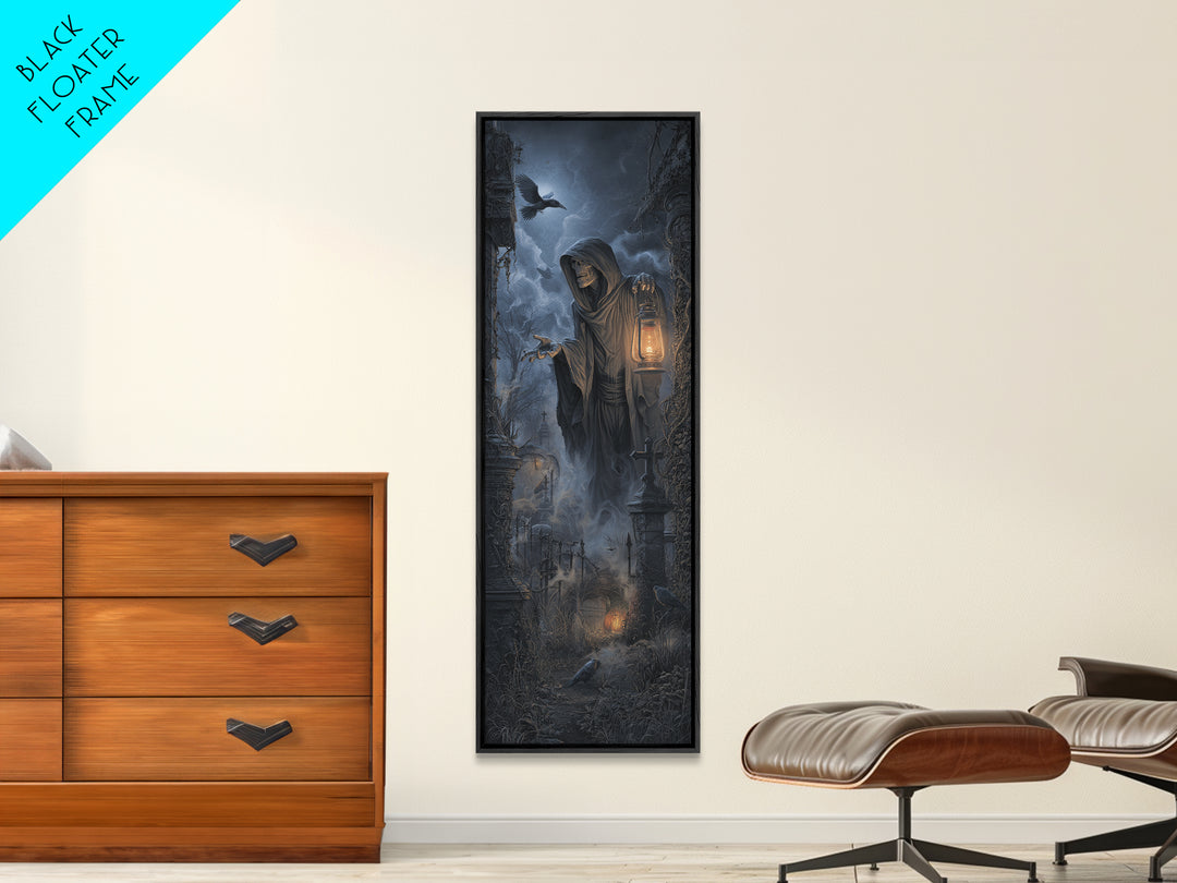 The Dream Eater, Tall Narrow Wall Art, Dark Halloween Decor, Canvas Print, Halloween Wall Decor, Gothic Home Decor, Halloween Wall Art