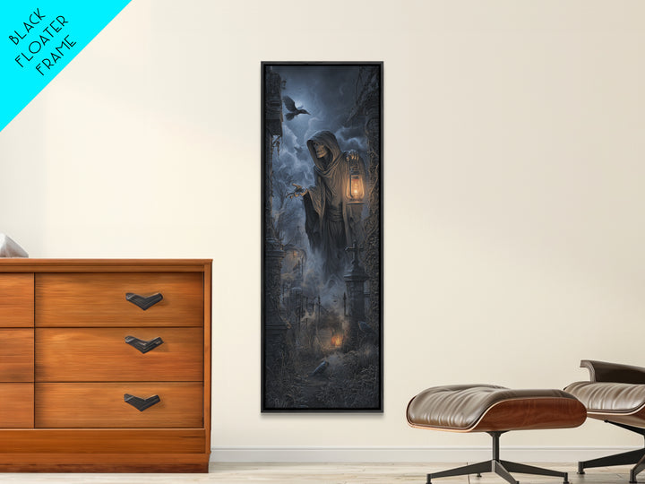 The Dream Eater, Tall Narrow Wall Art, Dark Halloween Decor, Canvas Print, Halloween Wall Decor, Gothic Home Decor, Halloween Wall Art