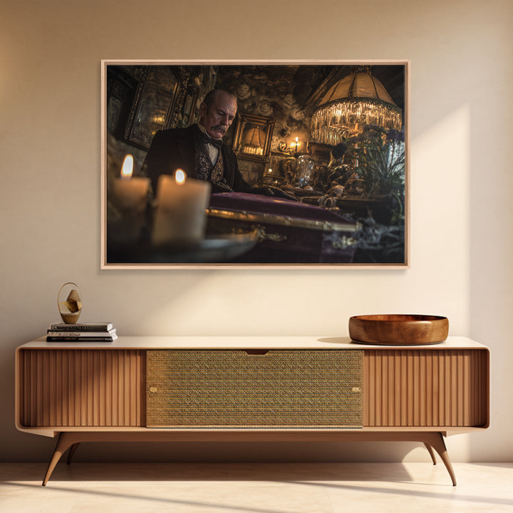 The Royal Coffin Maker, Landscape Wall Art, Dark Fantasy Wall Art, Canvas Print, Halloween Wall Decor, Gothic Home Decor
