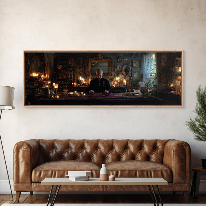 The Royal Coffin Maker, Extra Wide Wall Art, Dark Halloween Decor, Canvas Print, Halloween Wall Decor, Gothic Home Decor, Dark Fantasy Art