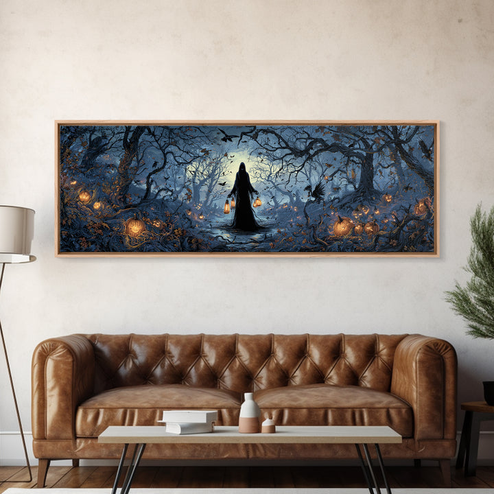 The Soul Collector, Extra Wide Wall Art, Dark Fantasy Wall Art, Canvas Print, Halloween Wall Decor, Gothic Home Decor, Halloween Decor