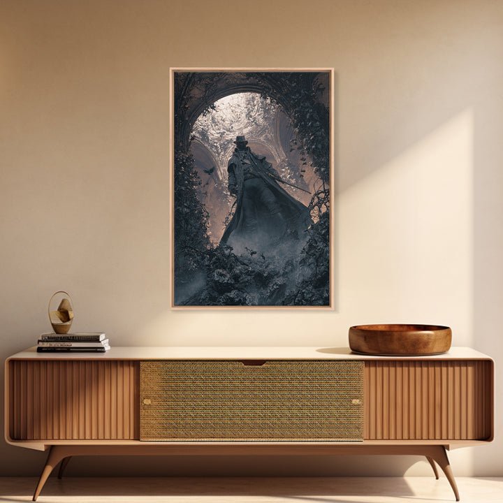 The Ghost Of The Witch Hunter, Vertical Wall Art, Spooky Home Decor, Canvas Print, Halloween Wall Decor, Gothic Home Decor, Horror Wall Art