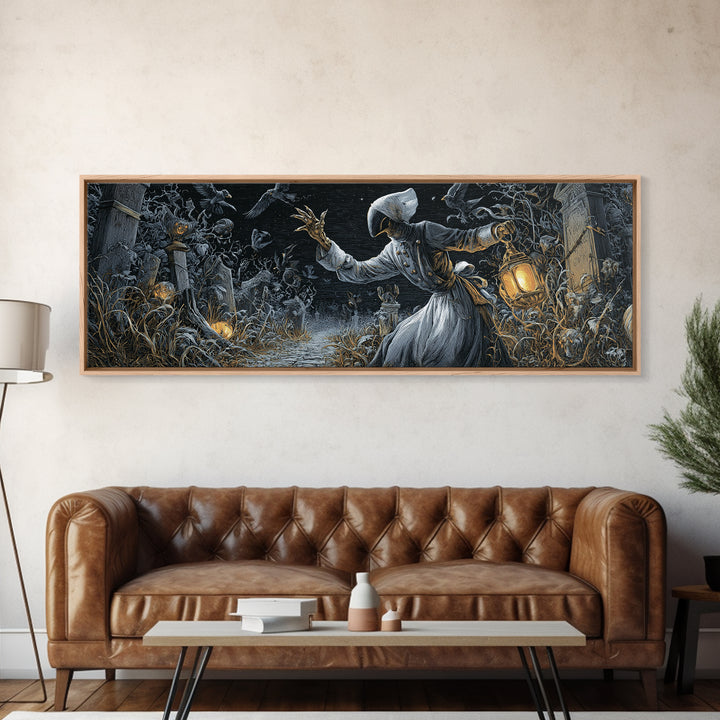 The Ghost Bakery, Extra Wide Wall Art, Spooky Home Decor, Canvas Print, Halloween Wall Decor, Gothic Home Decor, Seasonal Home Decor
