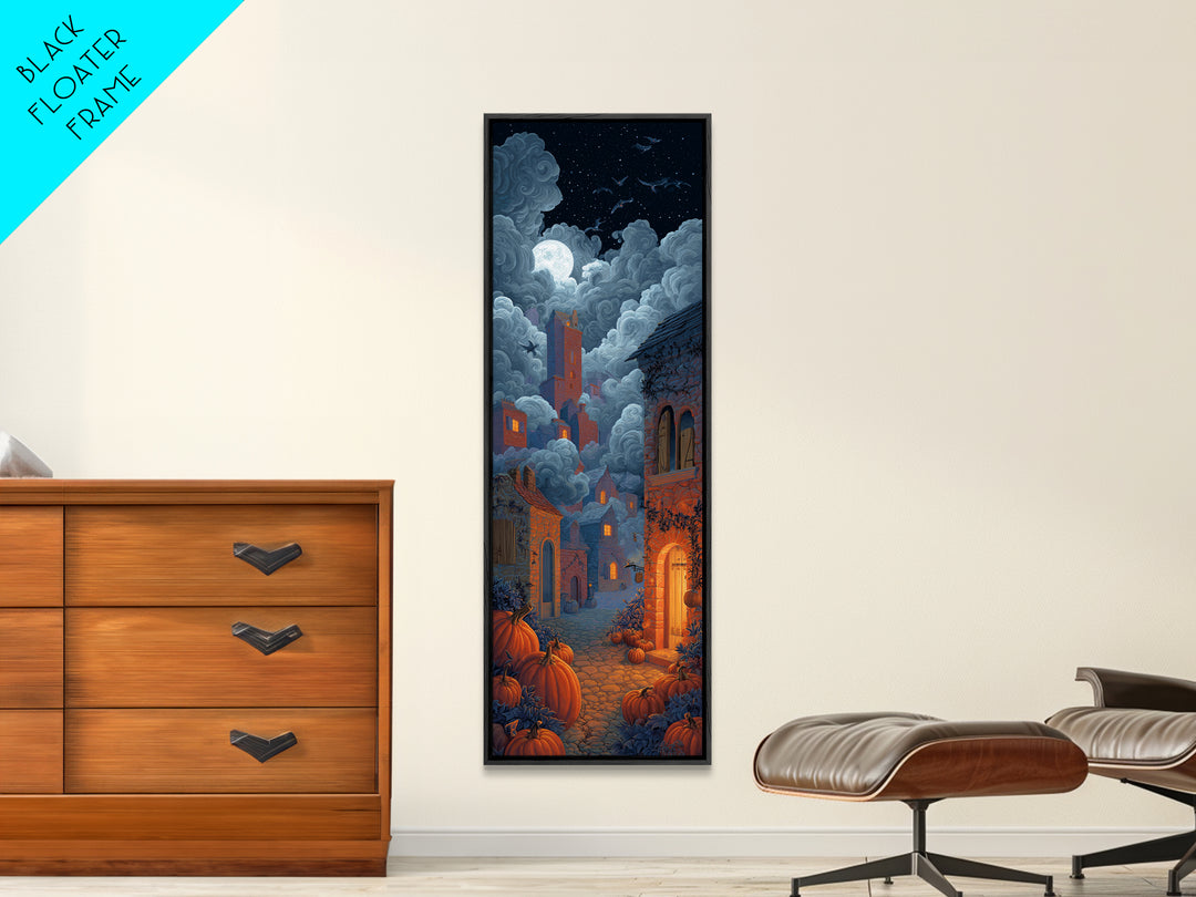 The Candy Corn Kingdom, Tall Narrow Wall Art, Spooky Home Decor, Canvas Print, Halloween Wall Decor, Gothic Home Decor, Spooky Wall Decor