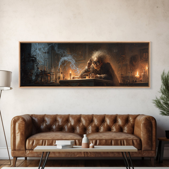 Doctor Vesper'S Resurrection Engine, Extra Wide Wall Art, Spooky Home Decor, Canvas Print, Halloween Wall Decor, Gothic Home Decor