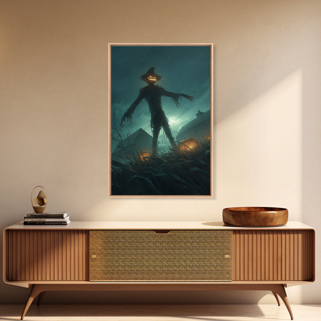 The Harvest Of The Eldritch Field, Vertical Wall Art, Eldritch Gothic Decor, Framed Canvas Print, Halloween Wall Decor, Gothic Home Decor