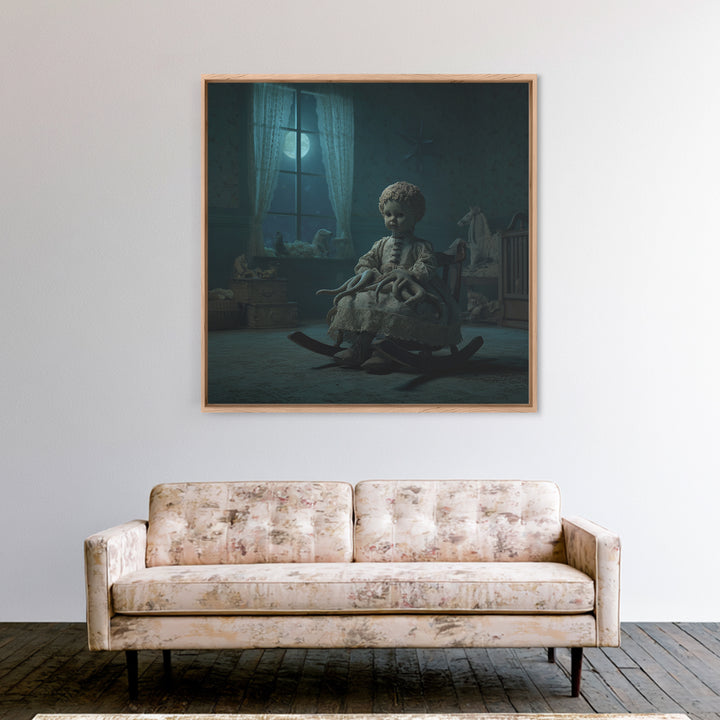 The Doll From Beyond The Void, Square Wall Art, Dark Fantasy Wall Art, Canvas Print, Halloween Wall Decor, Gothic Home Decor