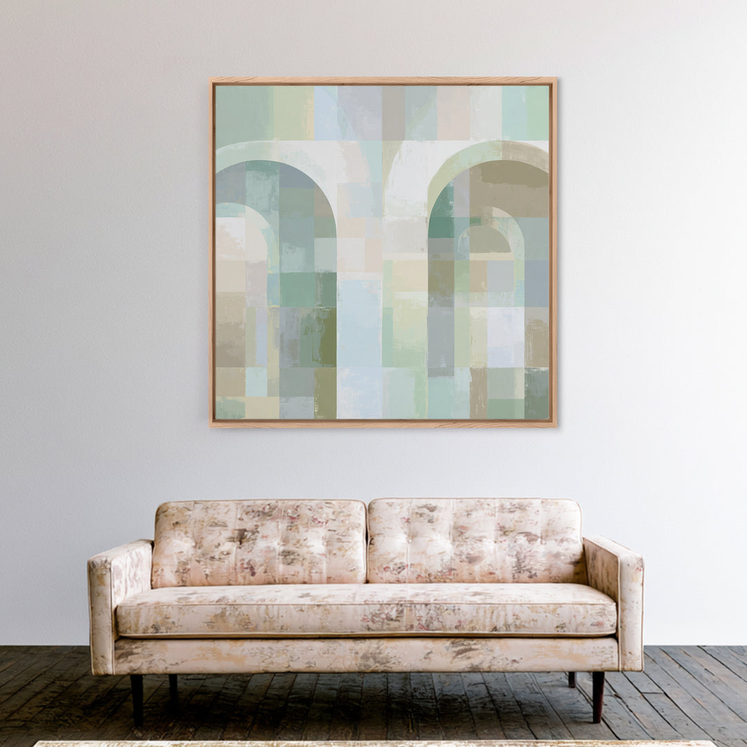 Light Scandinavian Abstract Arches Canvas Print, Dental Office Art, Dental Art, Office Decor, Fine Art, Calm, Dental Gift, DOA-1x1-17