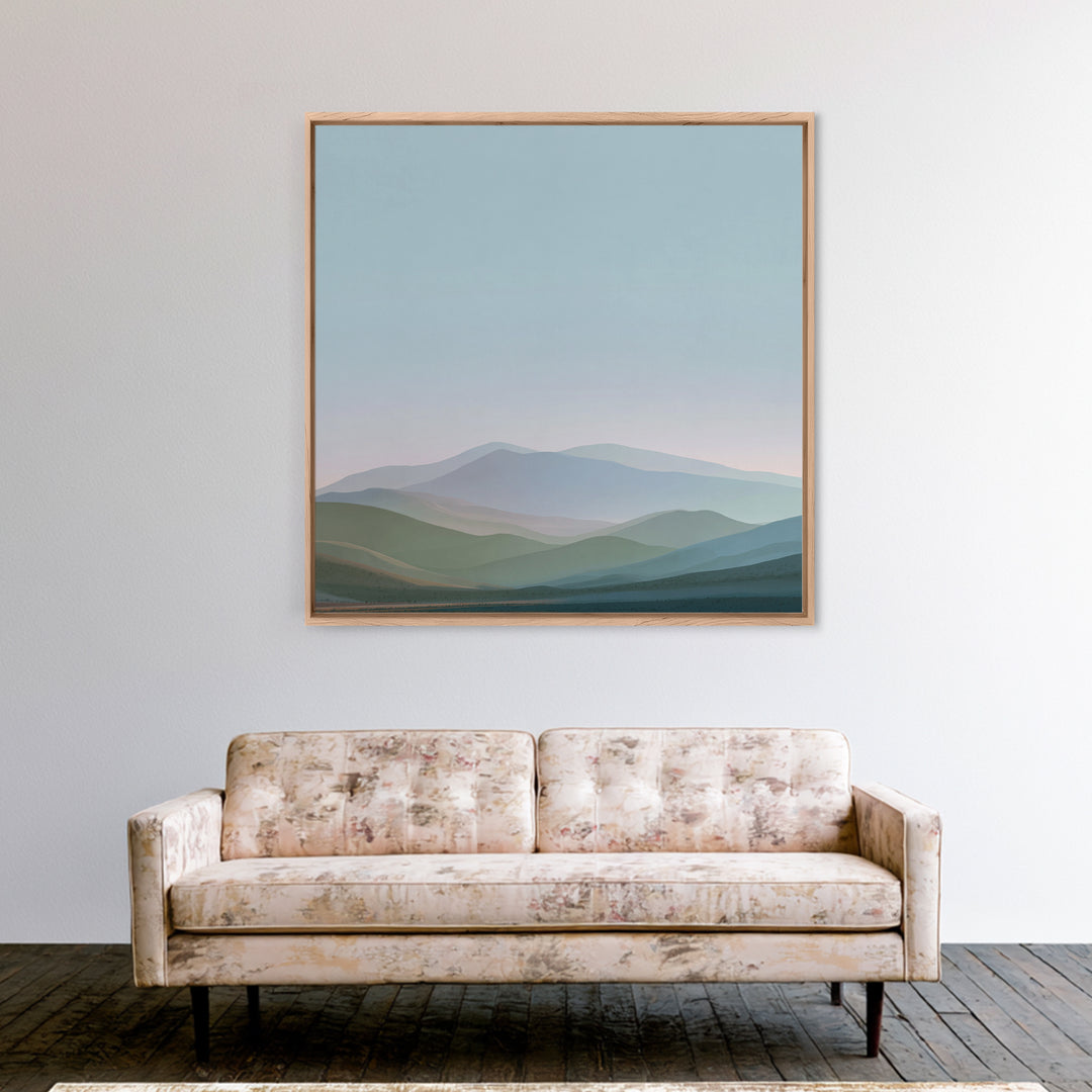 Soft Gradient Sunrise Canvas Print, Dental Office Art, Digital Print, Office Decor, Fine Art, Calm, Medical Office Decor, DOA-1x1-20