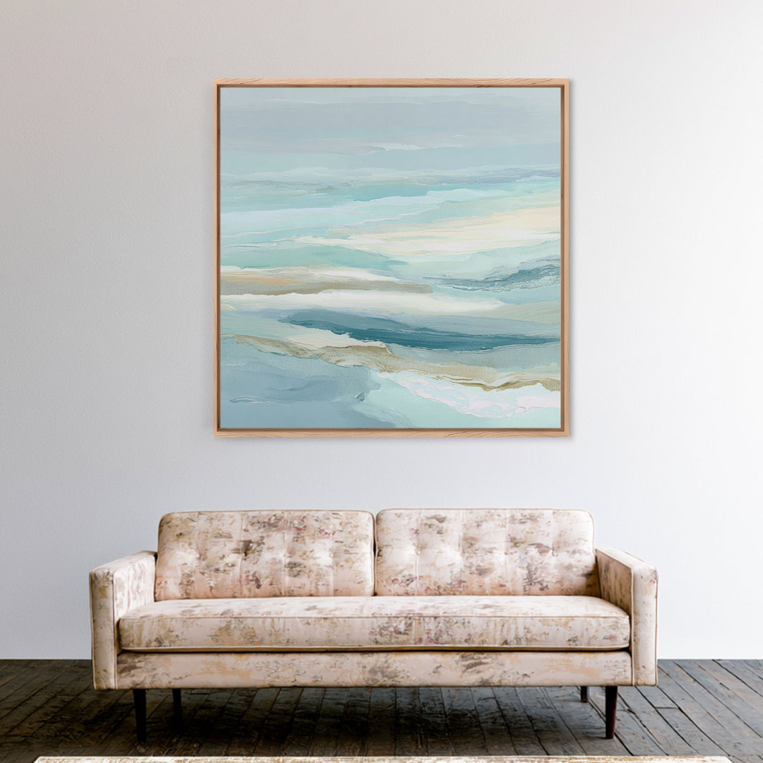 Calming Abstract Ocean Waves Canvas Print, Dental Office Art, Printable Digital, Office Decor, Fine Art, Calm, Neutral Decor, DOA-1x1-25