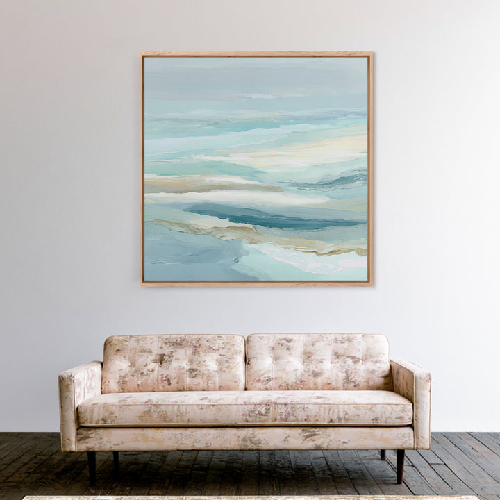 Calming Abstract Ocean Waves Canvas Print, Dental Office Art, Printable Digital, Office Decor, Fine Art, Calm, Neutral Decor, DOA-1x1-25